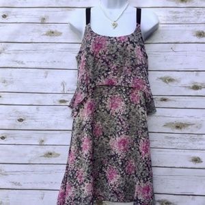 Sugarlips Flowy Layered Flower Print Dress NWT